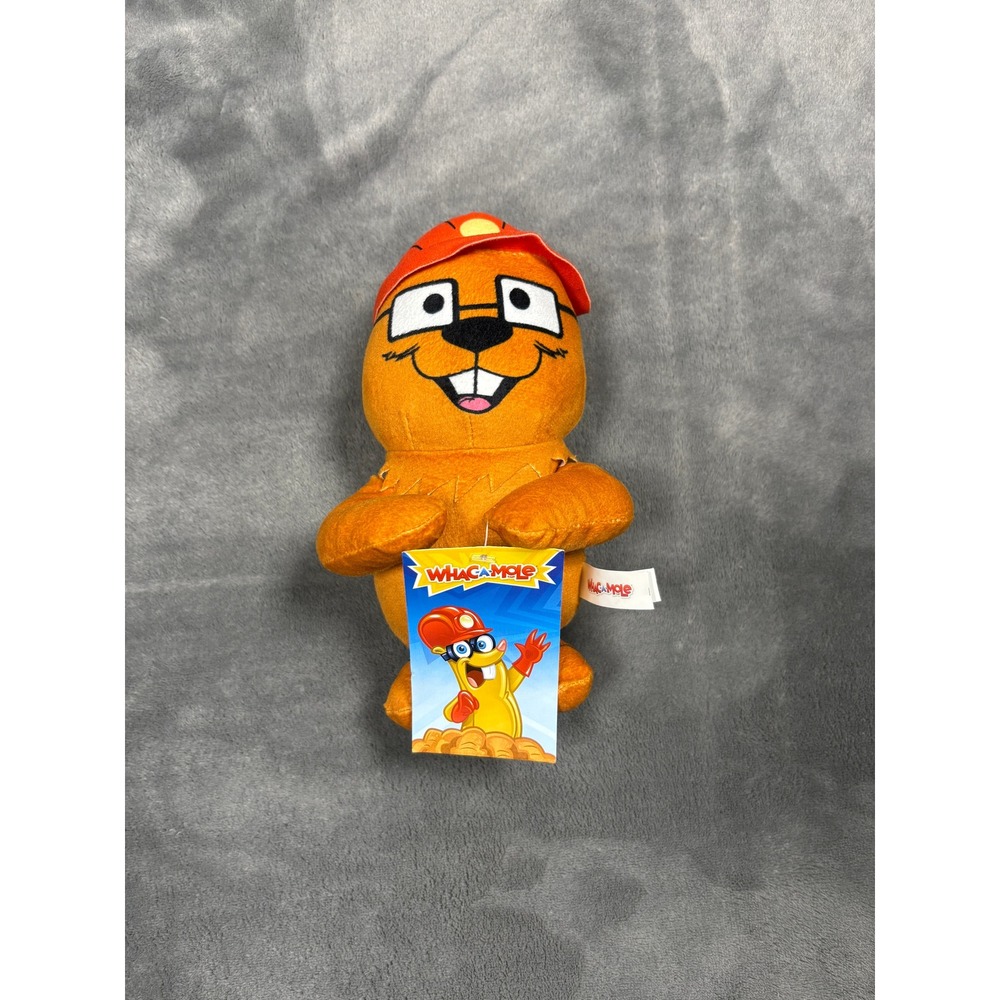 Toy Factory Unisex Whac A Mole Plush Stuffed Animal 8 Inch Orange Arcade Toy